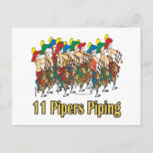 クリスマスの11日目を過ごす11人のピッパー シーズンポストカード (正面)