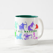 クリスマスの12のシンボルや象徴 ツートーンマグカップ (正面右)