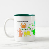 クリスマスの12のシンボルや象徴 ツートーンマグカップ (左)