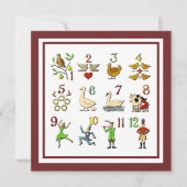 クリスマスの12の日あなたの縁ど色 シーズンカード (正面)