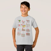 クリスマスの12の日の長い子供のTシャツ Tシャツ (正面フル)