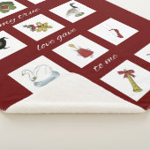 クリスマスの12の日私の真の愛 シェルパブランケット (3/4)