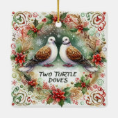 クリスマスの12の日2亀の鳩 セラミックオーナメント (裏面)
