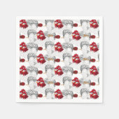 クリスマスの12の日3ヘンフランスの スタンダードカクテルナプキン (正面)