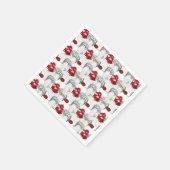 クリスマスの12の日3ヘンフランスの スタンダードカクテルナプキン (角)