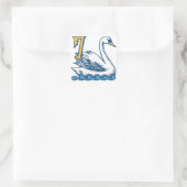 クリスマスの12の日 – 七白鳥A – スイミング スクエアシール (バッグ)