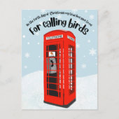 クリスマスの12日の電話おもしろい箱 シーズンポストカード (正面)