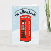クリスマスの12日を鳥に呼びおもしろい出す シーズンカード (正面)