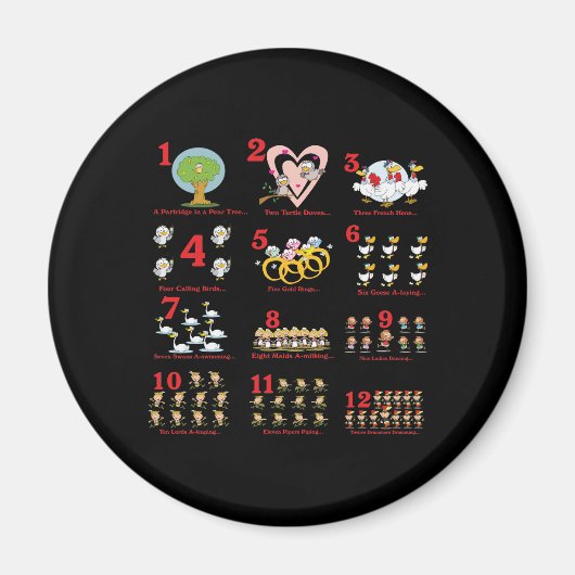 クリスマスの12日完了 マグネット (正面)