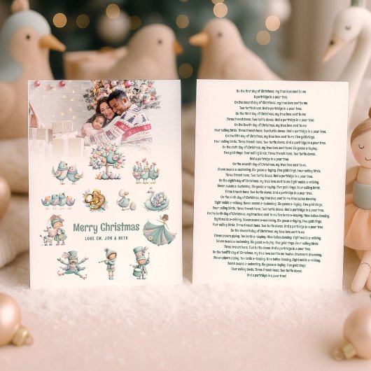 クリスマスの12日間の歌詞の写真(ホイームシカル) シーズンカード
