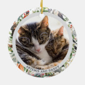 クリスマスの12日間の複数写真 セラミックオーナメント (裏面)