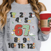 クリスマスの12日間の面白い67 6 7シックスセブンメメ スウェットシャツ
