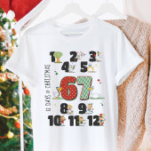 クリスマスの12日間の面白い67 6 7シックスセブンMeme Tシャツ