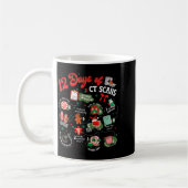 クリスマスの12日間のCTスキャン CT技師 猫スキャン コーヒーマグカップ (左)