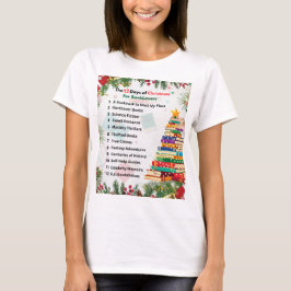 クリスマスの12日間のTシャツ | 文学的なギフト Tシャツ