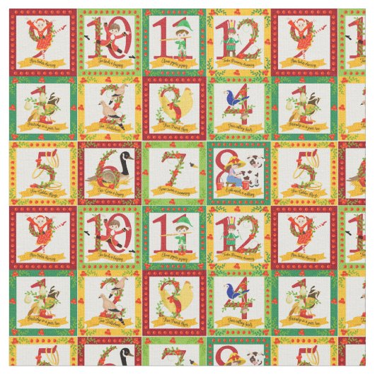 クリスマスの12日間 ファブリック (クローズアップ)