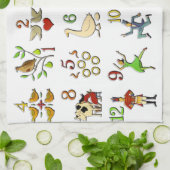 クリスマスの12日 キッチンタオル (折り畳み)