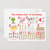 クリスマスの12日 シーズンポストカード (正面/裏面)