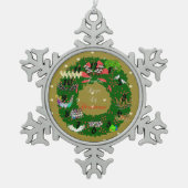 クリスマスの12日 スノーフレークピューターオーナメント (正面)