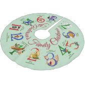 クリスマスの12日 ブラッシュドポリエステルツリースカート (アングル)