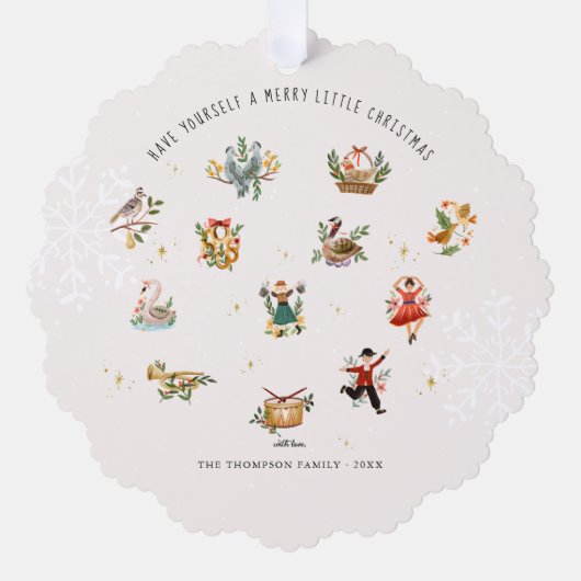 クリスマスの12日 |休日の写真 オーナメントカード (正面)