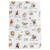 クリスマスの12日 |休日 ミディアムペーパーバッグ (裏面)