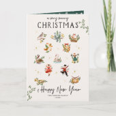 クリスマスの12日 |図解入りの、写真付きの休日 シーズンカード (正面)