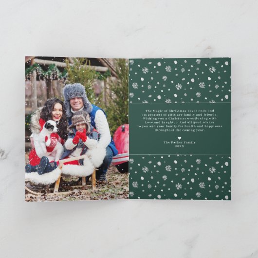 クリスマスの12日 |図解入りの、写真付きの休日 シーズンカード (内部)