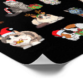 クリスマスの12猫のおもしろい猫好きXma ポスター (角)