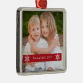 クリスマスの2012年の写真の記念品のオーナメント メタルオーナメント (右)
