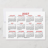 クリスマスの2027年カレンダー付き10枚フォトコラージュ シーズンカード (裏面)