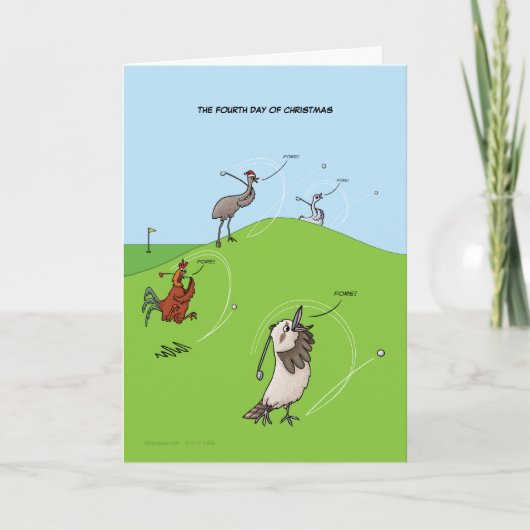 クリスマスの4日目（四羽の鳥）カード シーズンカード (正面)