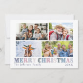 クリスマスの4枚の写真入りカードとメッセージ シーズンカード (正面)