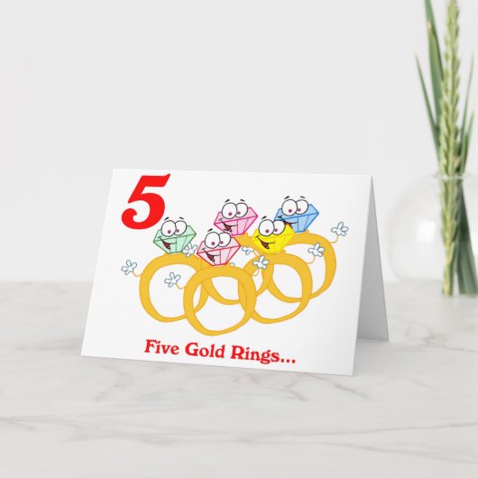 クリスマスの5日目に 五つの金の指輪 シーズンカード (正面)