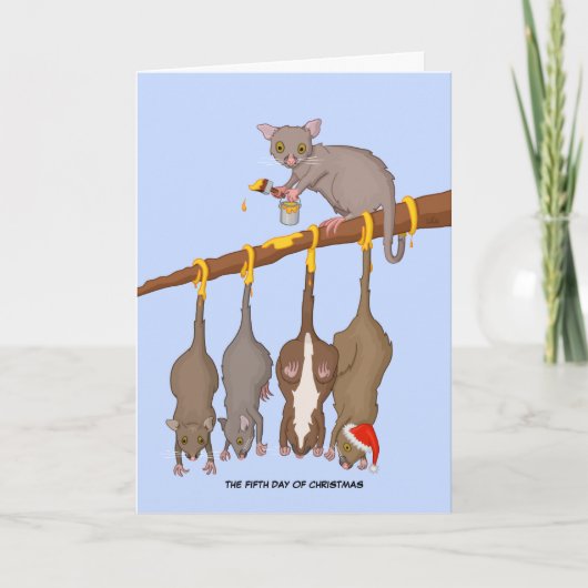 クリスマスの5日目(5ゴールデンリングや輪)カード シーズンカード (正面)