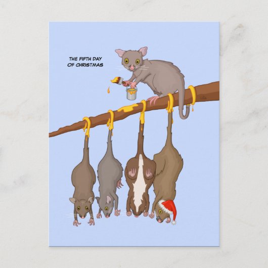 クリスマスの5日目(5リングや輪)はがき シーズンポストカード (正面)