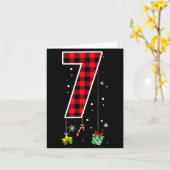 クリスマスの6 7 六 七 数字 7 楽しい ミーム カード (黄色い花)