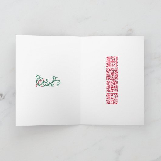 クリスマスの~の美しい東の星の挨拶状 シーズンカード (内部)