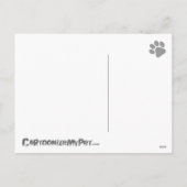 クリスマスの(犬)スタッフォードのブルテリア シーズンポストカード (裏面)