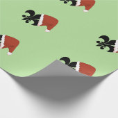 クリスマスの(紋章の)フラ・ダ・リのケージャンのルイジアナノラの紙 ラッピングペーパー (角)