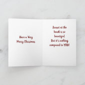 クリスマスの「考えるお前」の幸せな休日と カード (内部)