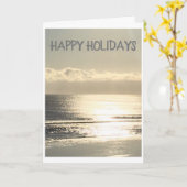 クリスマスの「考えるお前」の幸せな休日と カード (黄色い花)