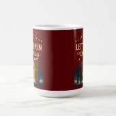 クリスマスの「迎え入れよう」デザイン コーヒーマグカップ (中央)
