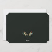 クリスマスの(雄ジカの)枝角の写真カード シーズンカード (裏面)