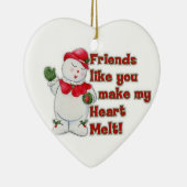 クリスマスの「飾り」での私のBFFは、私のハートを溶かす セラミックオーナメント (右)
