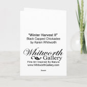 クリスマスの《鳥》アメリカゴガラ シーズンカード (裏面)