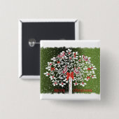 クリスマスの(鳥)ショウジョウコウカンチョウ 缶バッジ (正面&裏面)