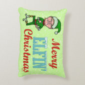 クリスマスのBahのおもしろいでメリーな小妖精の詐欺 アクセントクッション (裏面(縦))