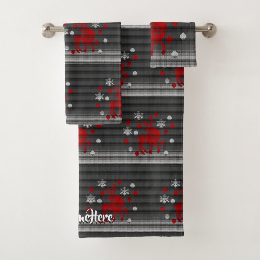 クリスマスのBathタオルはお祝いの休日タオルを置きます バスタオルセット (インサイチュ)
