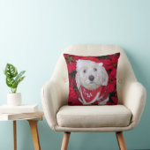 クリスマスのBichon Frise犬 クッション (椅子)